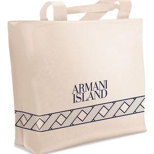 NEW ~ ARMANI ISLAND REUSABLE CANVAS TOTE